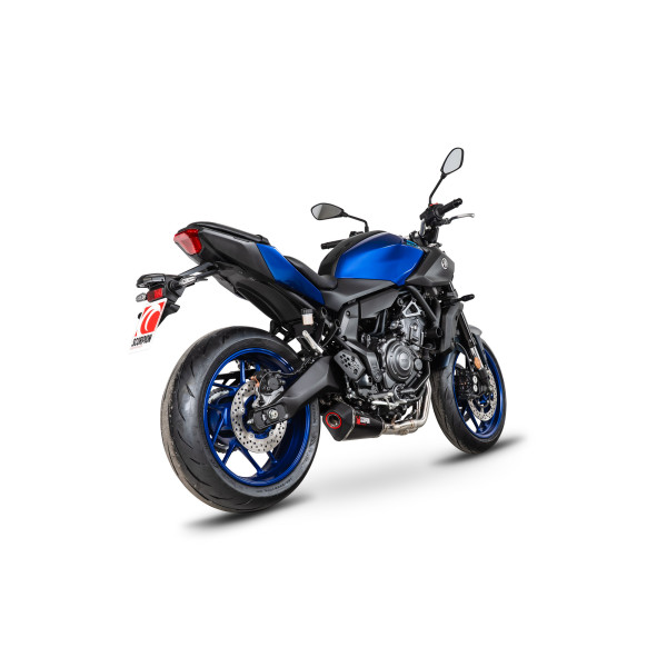 Scorpion Exhaust Yamaha MT-07 Euro 5+ 2024 - 2025 Serket Taper Full System Carbon Fibre Sleeve
